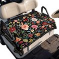 thumbnail image 2 of Watercolor Flowers Golf Cart Seat Covers, Farmhouse Floral Vintage Black Golf Cart Seat Towel Cover for 2/4 Seater Bench Seats, Breathable Washable Dust & Sun Protection Seats Blanket 51''x31'', 2 of 6