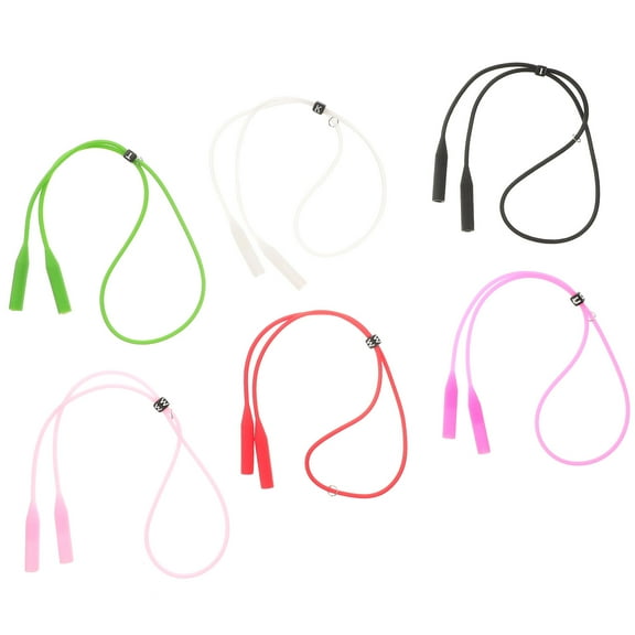 6Pcs Letters Printed Sports Glasses Rope Antislip Eyeglass Cord Eyewear Lanyards