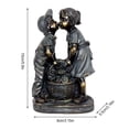 thumbnail image 4 of Bewildely Estatua de jardín para niño y niña, estatua de resina a presión de agua/baño/besos/estatua para beber, estatua de flores para exteriores, Decoración del hogar No.1 Bewildely HA042871-01, 4 of 6