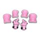 thumbnail image 1 of Rodilleras, coderas y muñequeras para niños. Conjunto de equipo de protección para niños. Gris rosa, 1 of 9