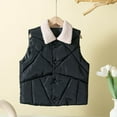thumbnail image 5 of IVEYRTF Childrens Winter Vests for Girls and Boys Thickened Warm Fleece Lined Outerwear Top with Turndown Collar Cozy Kids Apparel Cold Weather Garment for Daily Wear(Black,12-13 Years), 5 of 7