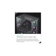 GAMEMAX Infinity Plus Black USB3.0 / Type C ATX Mid-Tower Gaming Computer Case w/3 x Tempered Glass Side Panel (Fans Not Included)