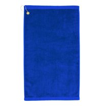 TowelSoft Premium 100% Cotton Terry Velour Golf Towel with Corner Hook & Grommet Placement 16 inch x 26 inch -Royal Blue