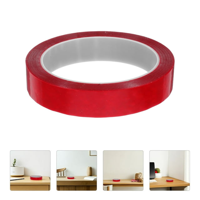 AURARMLET 1 Roll Tamper Evident Tape for Packaging Boxes Sealing Red PET for Businesses