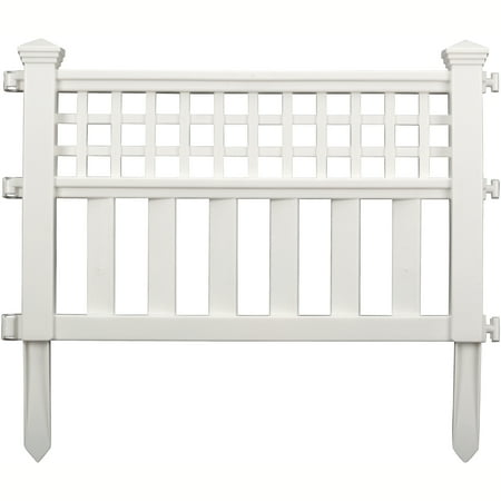 Suncast Grand View Fence, 3-Pack, White GVF243PK (Best Way To Stain A Wood Fence)