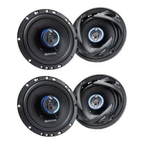 Autotek 4 Pack Street Machine 6.5 Inch 3-Way Car Audio Universal Coaxial Speaker