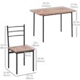 thumbnail image 3 of HOMCOM Ensemble de Salle à Manger 5 Pcs pour 4, Table Gain de Place et 4 Chaises, 3 of 10
