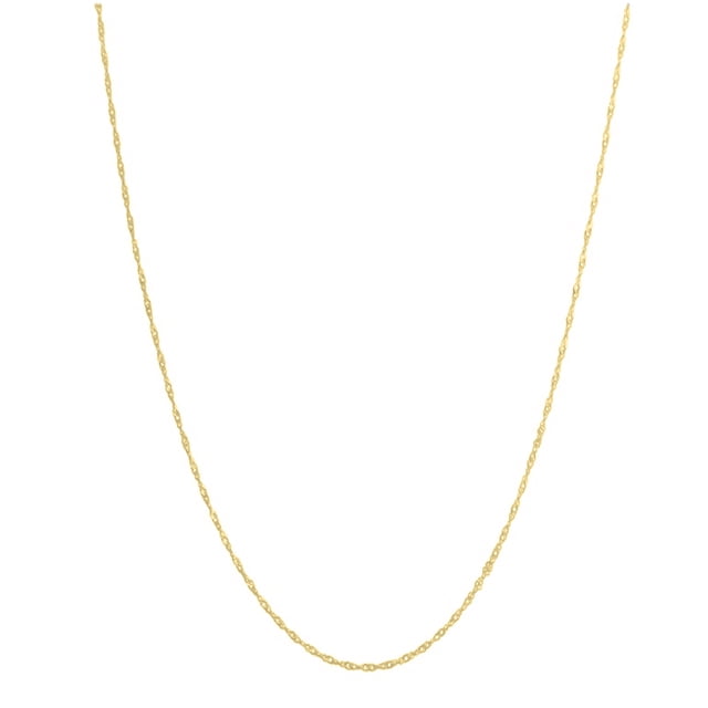 Dazzlingrock Collection Thin Delicate 10 Karat Loose Rope Chain Necklace (18 inch), Yellow Gold