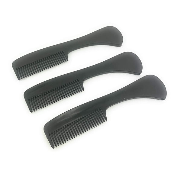 G.B.S Beard Mustache Comb MCB 3 Pack-Extra Small. Unbreakable Fine Toothed, Beard and Moustache Combs for Facial Hair Grooming. Hand Polished Cellulose Acetate Gentle: Flexible Pocket Size