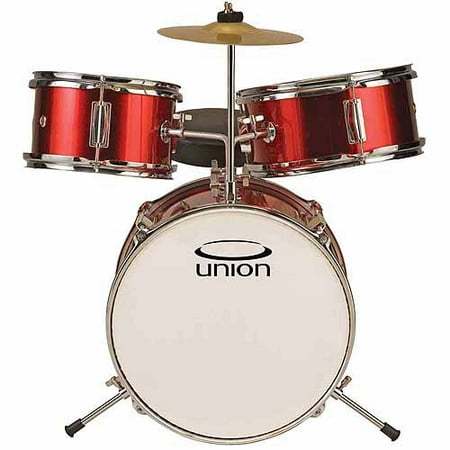 Union UT3 3-Piece Toy Drum Set w/ Cymbal & Throne, Metallic