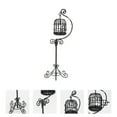 thumbnail image 2 of MasteelfCA 1PC Mini House Birdcage with Bracket Decor Mini Outdoor Scene Model Accessories, 2 of 8