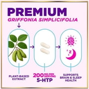 5-HTP Supplement - 200mg per Serving - Extra Strength 5HTP from Griffonia Simplicifolia - Supports Restful Sleep, Natural Calm & Brain Health - 5 Hydroxytryptophan - Bottled in USA - 120 Capsules