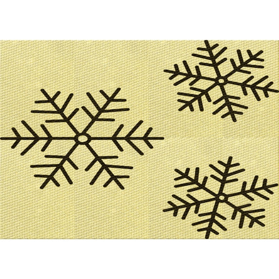 Ahgly Company Indoor Rectangle Patterned Sun Yellow Area Rugs, 2' x 4'