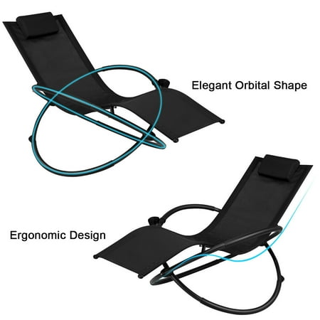 gravity zero gymax orbital removable folding pillow lounge chair frame