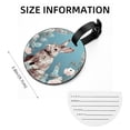thumbnail image 5 of Rabbit Set of 2pcs PU Leather Round Suitcase Tags with Privacy Cover and Name ID Tag - Ideal for Travel Luggage, Handbags, Backpacks, School Bags, 5 of 6