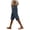 Dark Blue, variant on Pedal Pushers for Women Summer Pull Linen Bermuda Shorts Knee Length Side Slit Gauze Beach Capris with Pockets (Coffee, XXL)
