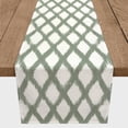 thumbnail image 3 of Creative Products Painted Diamond Pattern Sage Green 16x72 Poly Twill Table Runner, 3 of 3