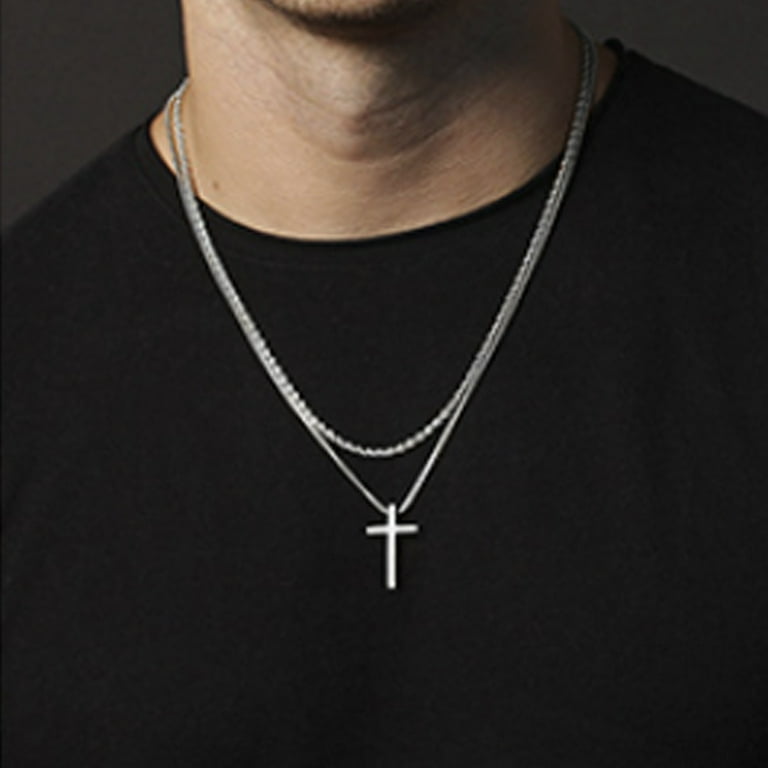 Mens necklaces deals cross