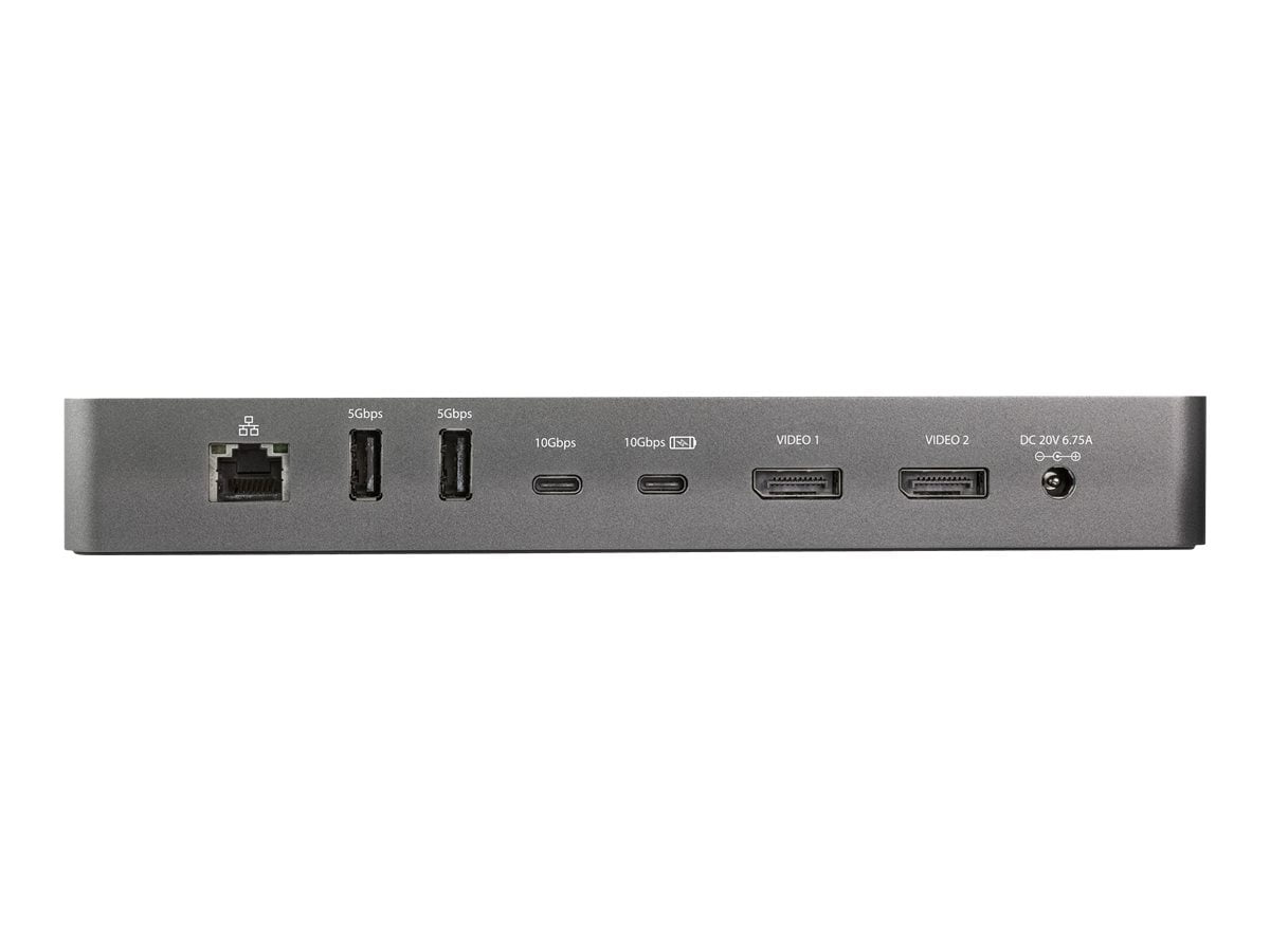 Startech Universal Thunderbolt 3 or USB-C Host Docking Station - Dual Monitor 4K DisplayPort - 60W Power Delivery - TB3 / USB 3.1 Gen 2 Type-C Dock - Mac & Windows