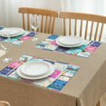 thumbnail image 3 of Pioneer Flower Floral Print Pattern Summer Placemats Table Placemats Set Of 4-Linen Kitchen Washable Placemats Table Mats 12x18 Inch Non-Slip Heat Resistant, 3 of 6