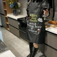 thumbnail image 3 of Funny Kitchen Apron for Women Cute with Pockets - Kiss The Cook And Bring Her A Wine, 3 of 6