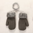 thumbnail image 6 of Kids' Sherpa Lined Knit Mittens Boys Girls Winter Gloves, 6 of 8