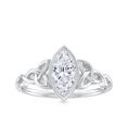 thumbnail image 4 of Rosec Jewels Certified Moissanite Marquise Engagement Ring 1 Carat - Celtic Knot Ring (5X10 mm, D-VS1 Quality), 14K White Gold, US 11.50, 4 of 6