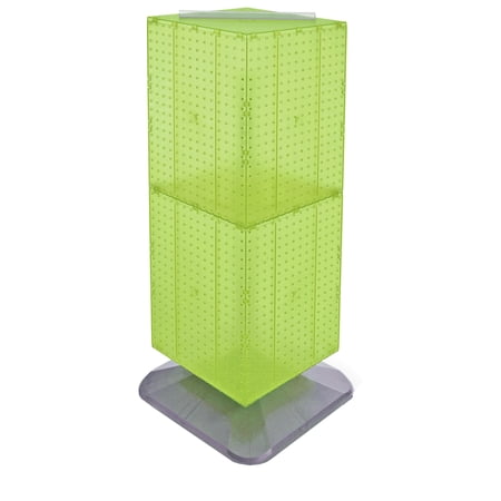 Four-Sided Pegboard Tower Floor Display on Revolving Base. Spinner Rack Stand. Panel Size: 14 W x 40 H