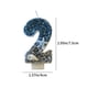 thumbnail image 3 of Fiudx Vela Digital Brillante, Decoración para Tarta con Lentejuelas Azules, Temática Inolvidable de Hielo y Nieve, Suministros para Fiestas de Cumpleaños, Elegantes Adornos para Tartas, 7 X 4 Cm, 1 U, 3 of 6