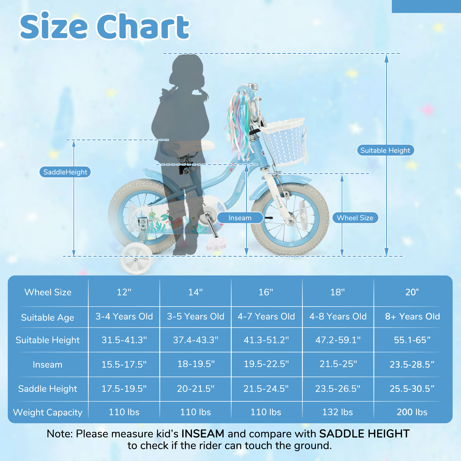 Costway 12" Kids Bike with Removable Basket and Streamers photo 3