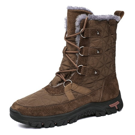 

Men s Waterproof Hiking Boots Outdoor Non Slip Wear-resistant Winter Warm Trekking Mountaineering Shoes