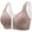 Gray, variant on Wireless Bras Front Button Push Up Bra for Old Women Front Closure Bras for Women V Neck Seamless Bralettes with Wide Strap