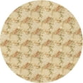 thumbnail image 1 of Ahgly Company Indoor Round Patterned Khaki Gold Area Rugs, 4' Round, 1 of 6