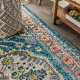 thumbnail image 6 of JONATHAN Y BOHEMIAN FLAIR 5 x 8 Area Rug, Vintage Medallion - Blue/Yellow, BMF102A-5, 6 of 11