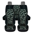 thumbnail image 2 of Pzuqiu Camouflage Green Automobile Seat Cover Sets 4 Pcs, Front Seat Protector Carseat Rear Split Bench Cover Comfortable Universal for Car Truck SUV Easy to Install, 2 of 7
