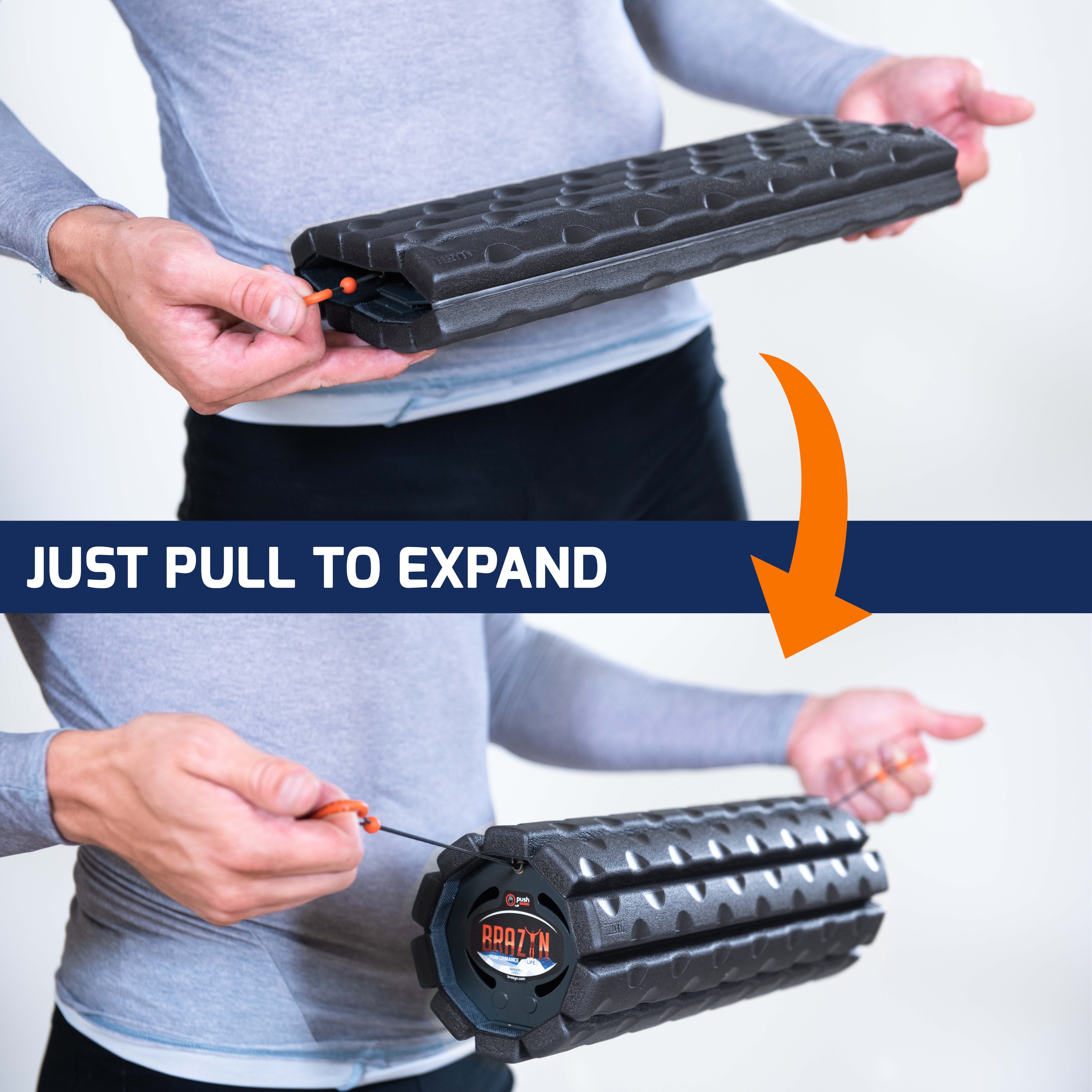Morph Collapsible Travel Foam Roller (Deep-Tissue) - High-Density Foam for Home, Gym, Office, Travel, Athletes - Lightweight Massager for Trigger Point Massage, Myofascial Release - Sage Green