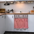thumbnail image 5 of BBilaBu Checkered Oven Skirt for Farmhouse Kitchen Decor, Stove Cover Skirt with Ribbon Ties, Drill-Free Installation, 5 of 7