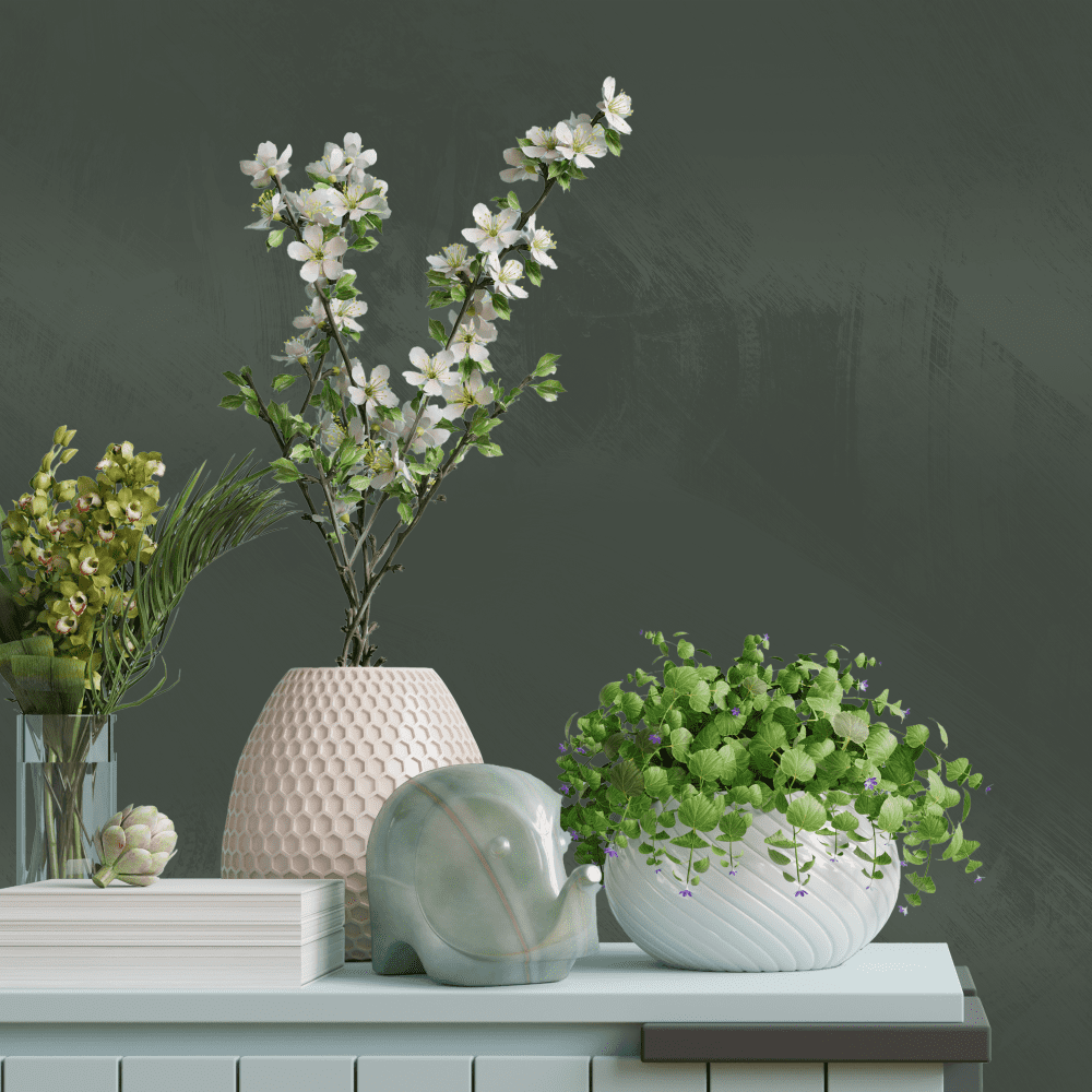 ALL-IN-ONE Paint by Heirloom Traditions, Limewash Paint, 2 Gallon Paint Bundle and Tool Kit - Faux Lime Wash Effect, Matte Suede Wall Treatment - Envy (slate green)