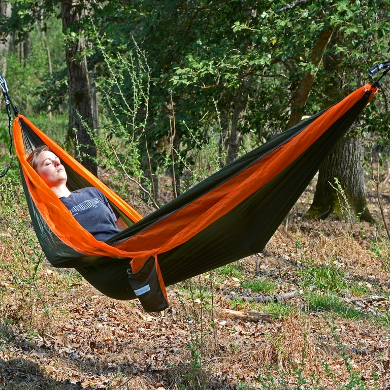 Algoma Hammock Traveler Camp with Straps Green Orange
