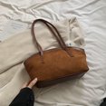 thumbnail image 4 of Bolso Mano Gamuza para Mujer Hombro Gran Capacidad Casual El (marrón), 4 of 5