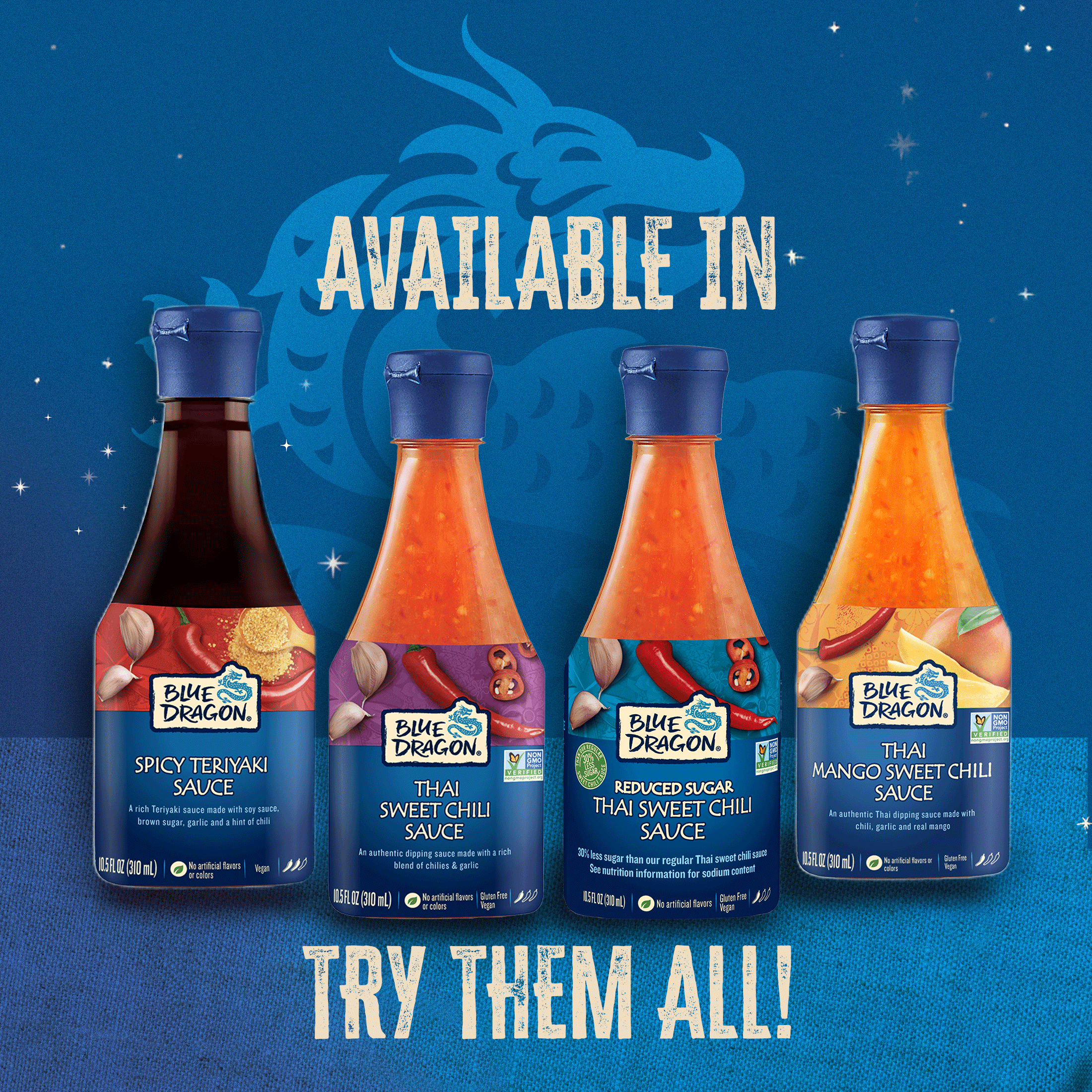 (4 pack) Blue Dragon Thai Sweet Chili Sauce, 10.5 oz