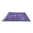 thumbnail image 2 of Ahgly Company Machine Washable Indoor Square Persian Blue Bohemian Area Rugs, 4' Square, 2 of 4