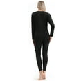 thumbnail image 6 of Thermal Underwear Women's Super Soft Long John Set Bottom Ski Winter Warm Top and Bottom Black S-2XL, 6 of 7