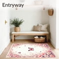 thumbnail image 3 of ODIKA 8' x 10' Machine Washable Non-Slip Area Rug, Rococo flower High Traffic Rug, Pink, 86096, 3 of 7