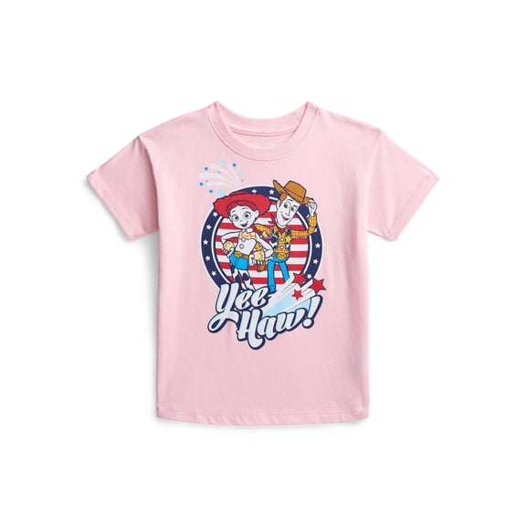 Toy Story Toddler Graphic Patriotic Americana Americana Crewneck Tee with Short Sleeves, Sizes 12M-5T