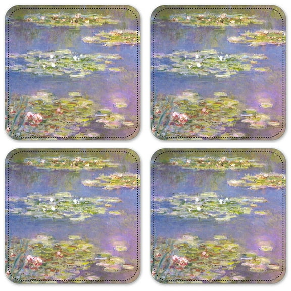 Vinyl Drink Coasters - Set of 4 - Monet: Water Lilies