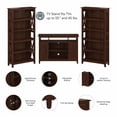thumbnail image 6 of Bush Furniture Key West Tall TV Stand for 55 Inch TV with Bookcases by  Bing Cherry Cherry Finish, 6 of 7