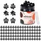 thumbnail image 1 of Adrione - 100 mini pinzas para el pelo con flores negras para mujeres, niñas, bebés y niños pequeños. Pequeñas pinzas para el flequillo, para cabello grueso, mediano, fino y fino. Accesorios florales, 1 of 1
