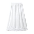 thumbnail image 2 of Women's Solid Color Half Slip Lace Underskirt Skirt Slip for Dresses Skirt Anti‑See‑Through Anti‑Chafing Inner Liner Mini Skirt White Free Size, 2 of 6