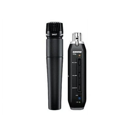 Shure SM57 - Microphone - dark gray - with Shure X2u USB Signal Adapter